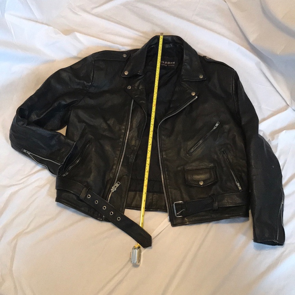 Vntg Wilsons leather biker black XL men’s jacket